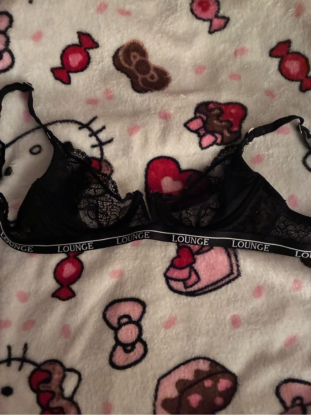 Lounge Black Lace Underwire Bralette
